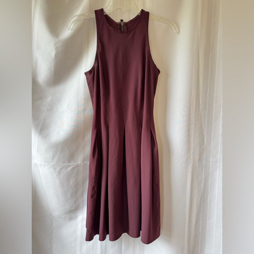 Lululemon Here To There Dress Bordeaux Fit & Flare Size 6 EUC